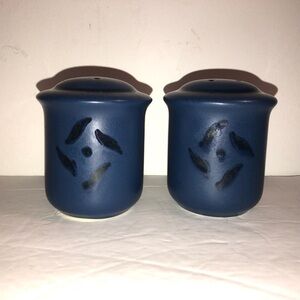 Pfaltzgraff Blue Ceramic Salt and Pepper Shakers